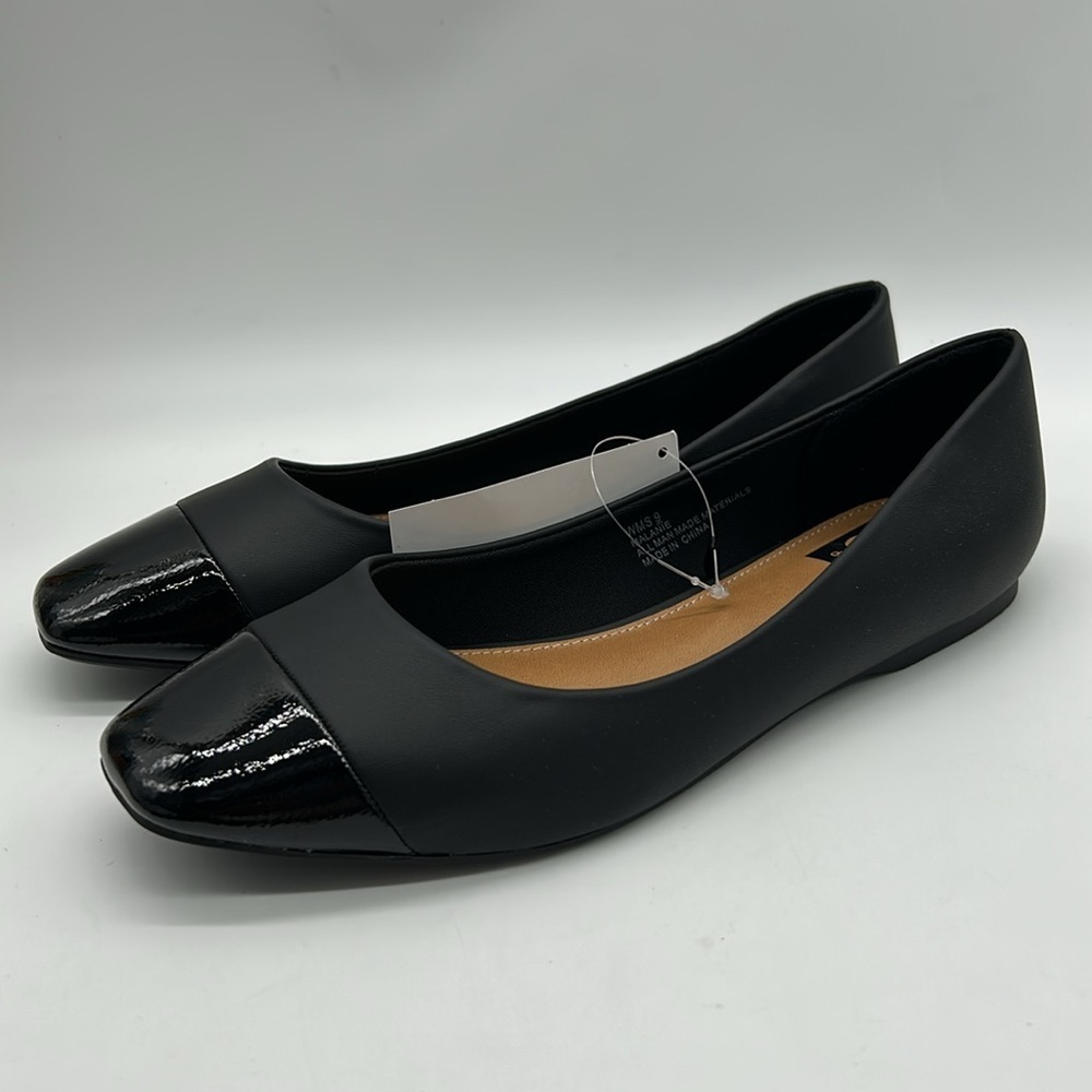 DV by Dolce Vita Malanie Black Toe Cap Ballet Flats | Size 9 | New With Box - Picture 5 of 13